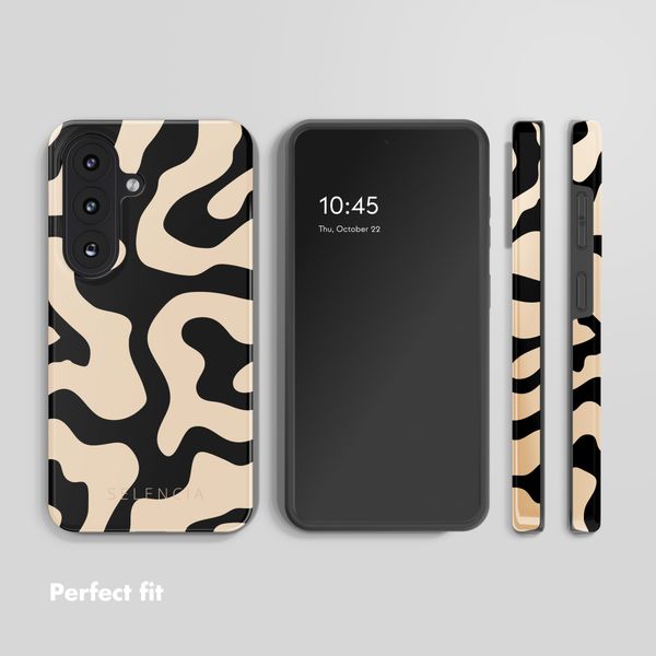 Selencia Vivid Back Cover with MagSafe Samsung Galaxy S26 - Art Wave Black