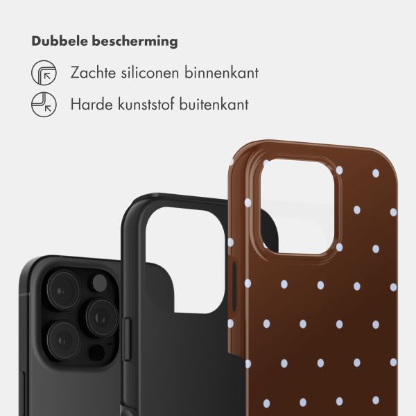 Selencia Vivid Backcover Apple iPhone 16 Pro Max - Happy Dots Chocolate