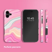 Selencia Vivid Tough Backcover met MagSafe Apple iPhone 16 - Pastel Lipstick Marble