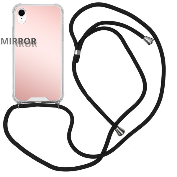 imoshion Mirror Backcover met koord iPhone Xr - Rosé Goud