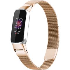 imoshion Milanees magnetisch bandje Fitbit Luxe - Maat M - Rosé Goud