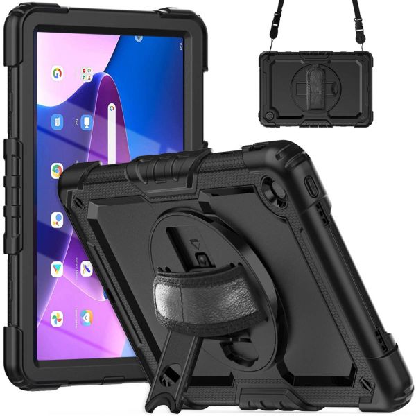 imoshion Tablet Cover met hand- en schouderstrap Lenovo Tab M10 Plus (3rd gen) - Zwart
