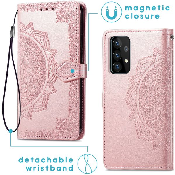 imoshion Mandala Bookcase Samsung Galaxy A52(s) (5G/4G) - Rosé Goud