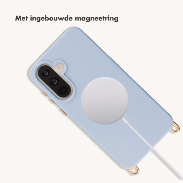 Selencia Rivièra MagSafe Backcover met afneembare haakjes Samsung Galaxy A37 (5G) - Powder Blue