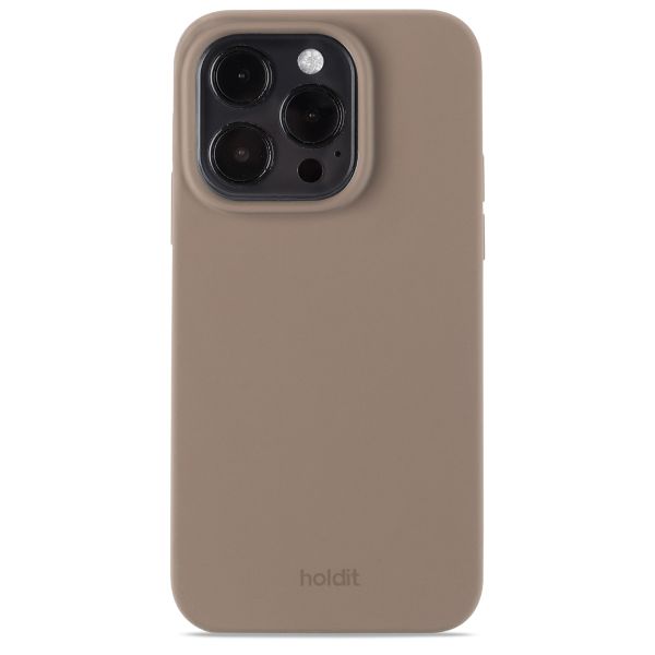 Holdit Silicone Case iPhone 15 Pro - Mocha Brown