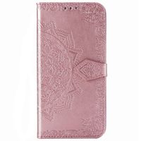 Mandala Bookcase Motorola Moto G9 Plus - Rosé Goud