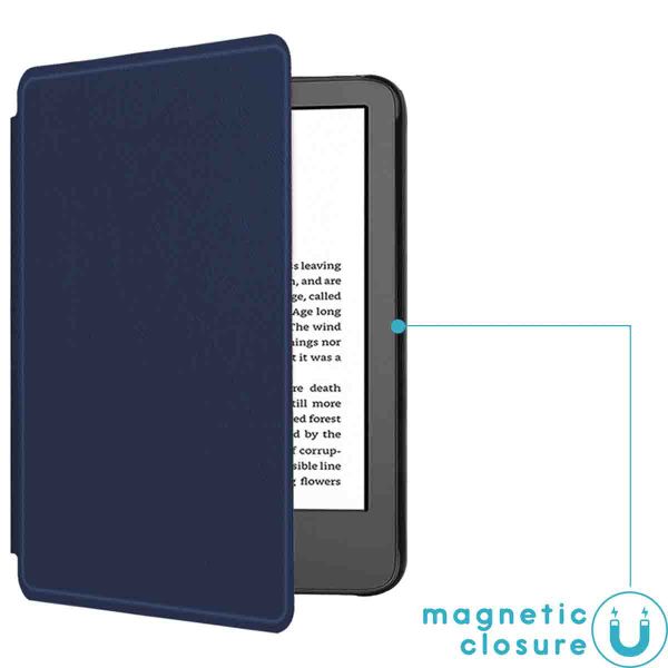 imoshion Slim Hard Case Bookcase Amazon Kindle (2024) / Amazon Kindle (2022) 11th gen - Donkerblauw