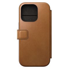 Nomad Modern Leather Folio Bookcase iPhone 16 Pro - English Tan