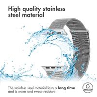 imoshion Milanese magnetic band Apple Watch | 44/45/46/49 mm - Size M - Silver