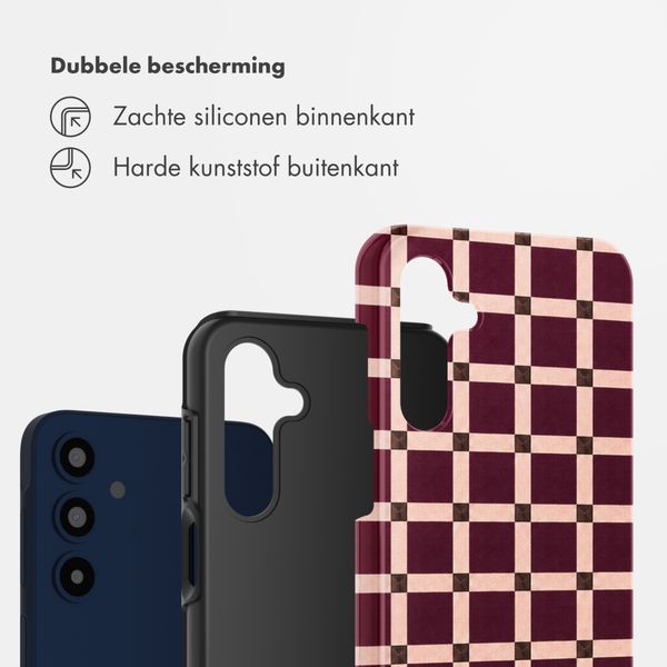 Selencia Vivid Backcover Samsung Galaxy A16 - Check This Burgundy