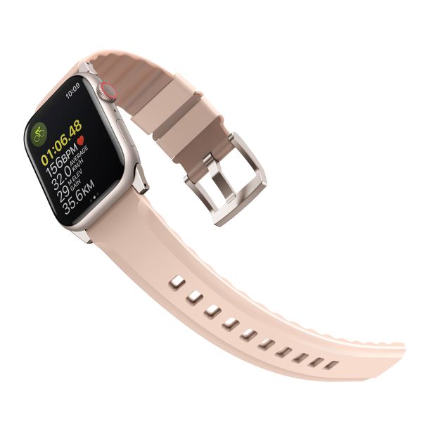 Uniq Linus AiroSoft™ Siliconen bandje Apple Watch Series 1 t/m 9 / SE (38/40/41 mm) | Series 10 / 11 (42 mm) - Rose Pink