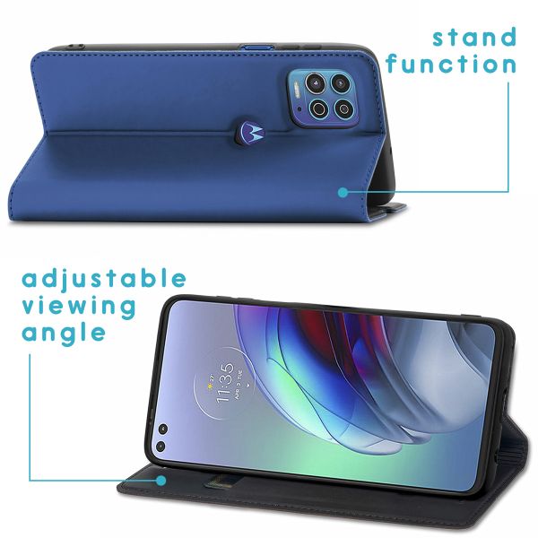 imoshion Slim Folio Bookcase Motorola Moto G100 - Donkerblauw