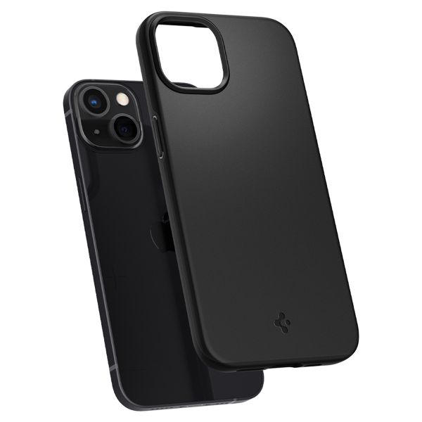 Spigen Thin Fit Backcover Apple iPhone 13 - Zwart