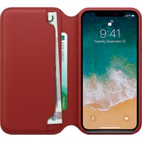 Apple Leather Folio Bookcase Apple iPhone X / Xs - Red