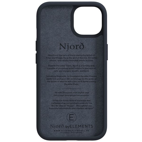 Njorð Collections Salmon Leather MagSafe Case iPhone 13 - Dark Grey