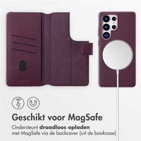 Accezz Leather Bookcase 2-in-1 met MagSafe Samsung Galaxy S25 Ultra - Heath Purple