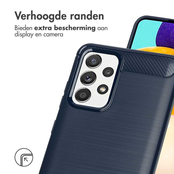 imoshion Brushed Backcover Samsung Galaxy A52(s) (5G/4G) - Donkerblauw