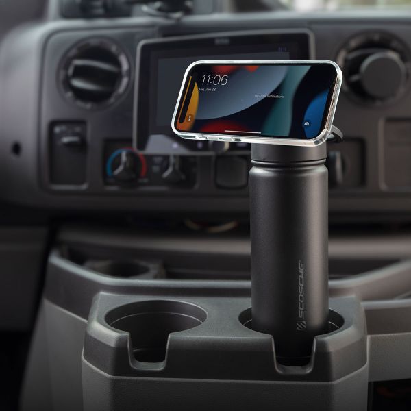 Scosche MagicMount Flask - Telefoonhouder - Insulated waterfles 650ML - MagSafe - Zwart