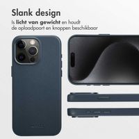 Accezz MagSafe Leather Backcover Apple iPhone 15 Pro Max - Nightfall Blue