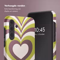 Selencia Vivid Tough Backcover Samsung Galaxy A55 - Double Hearts Plum Fern