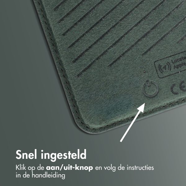 Accezz Magnetische Leren Wallet met standaard - Geschikt voor Apple Find My - Cedar Green