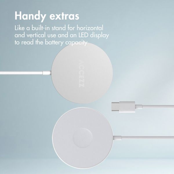 Accezz Wireless Charger USB-C - MagSafe Wireless Charger - 1 Metre - White