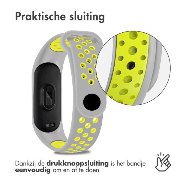 imoshion Siliconen sport bandje Xiaomi Mi Band 7 - Grijs / Lime