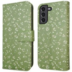 imoshion Design Bookcase Samsung Galaxy S21 - Green Flowers