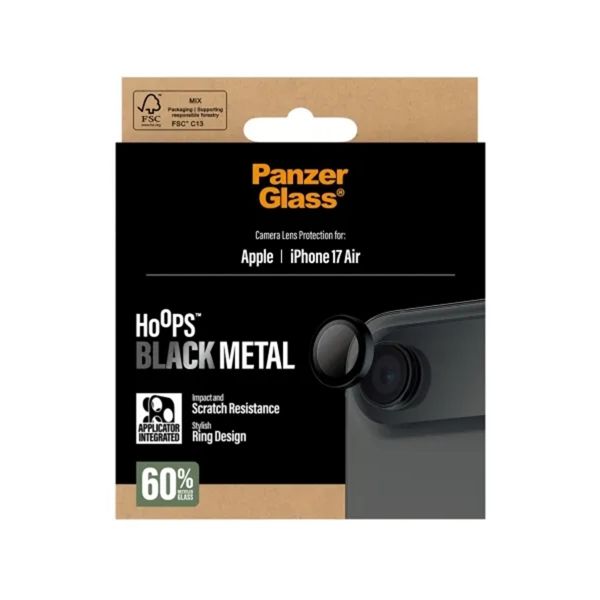 PanzerGlass Camera Protector Hoops Optic Rings voor de Apple iPhone Air - Zwart