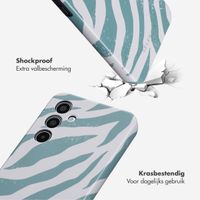 Selencia Vivid Backcover Samsung Galaxy A35 - Colorful Zebra Pine Blue