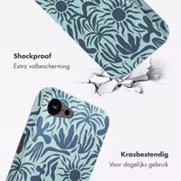 Selencia Vivid Backcover met MagSafe Apple iPhone 16e - Tropical Vibes Light Blue