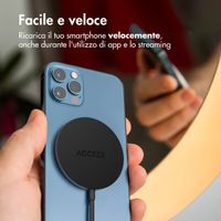 Accezz Wireless Charger USB-C - MagSafe en Qi2 Draadloze Oplader - 1 meter - Zwart
