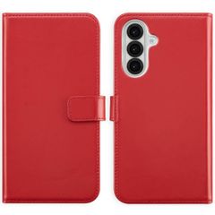 Selencia Echt Lederen Bookcase Samsung Galaxy A56 - Rood