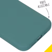 Accezz Liquid Silicone Backcover Apple iPhone 12 (Pro) - Donkergroen