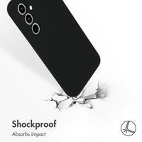 Accezz Liquid Silicone Backcover Samsung Galaxy A35 - Zwart