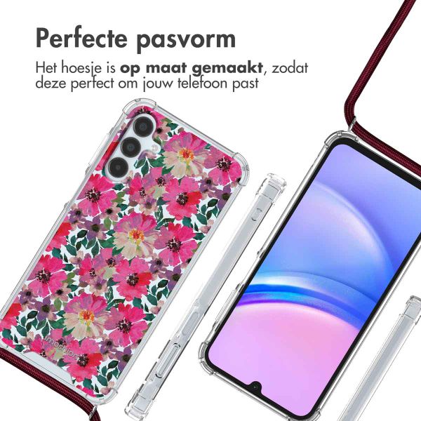 imoshion Design hoesje met koord Samsung Galaxy A15 (5G/4G) - Flower Water