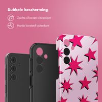 Selencia Vivid Backcover Samsung Galaxy A15 (5G) - Stars Rubine Red Light Pink