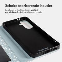 imoshion Design Bookcase Samsung Galaxy A37 (5G) - Smoke Green Flowers