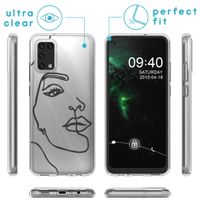 imoshion Design hoesje Samsung Galaxy A02s - Abstract Gezicht - Zwart