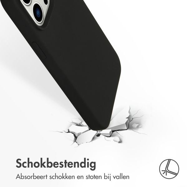 Accezz Liquid Silicone Backcover Apple iPhone 14 Pro Max - Zwart