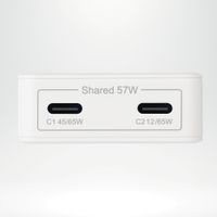 Accezz Ultra Slim GaN Oplader - 2x USB-C - 65W - Wit