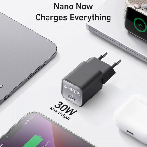 Anker 511 Nano 3 Power Adapter - 30 Watt - Wit