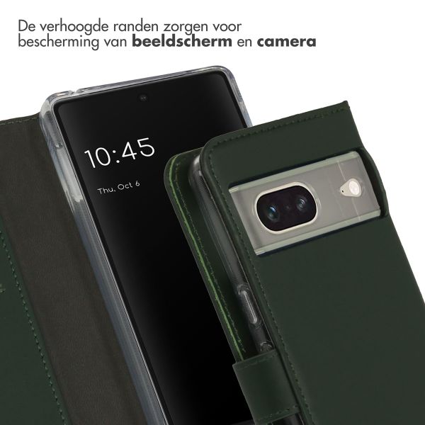 Selencia Echt Lederen Bookcase Google Pixel 7 - Groen