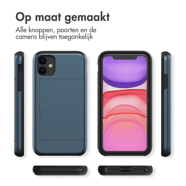 imoshion Backcover met pasjeshouder Apple iPhone 11 - Donkerblauw