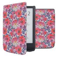 imoshion Design Slim Hard Case Bookcase Pocketbook Touch Lux 5 / HD 3 / Basic Lux 4 / Vivlio Lux 5 - Flower Watercolor