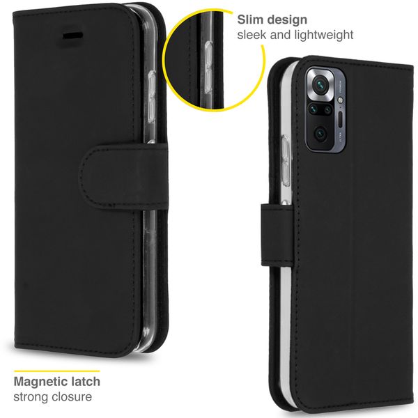 Accezz Wallet Softcase Bookcase Xiaomi Redmi Note 10 Pro - Zwart