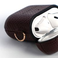 Selencia Yara Slang Hoesje Apple AirPods 1 / 2 - Donkerrood