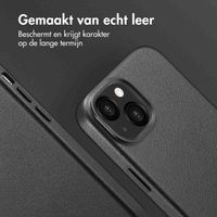 Accezz MagSafe Leather Backcover Apple iPhone 13 - Onyx Black