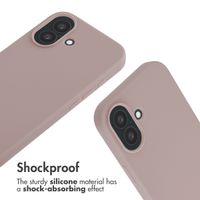 imoshion Silicone Case with Strap Apple iPhone 16 - Sand Pink