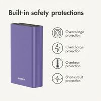 imoshion Ultra Series Aluminium Powerbank 20,000 mAh - Quick Charge and Power Delivery - Tropical Violet